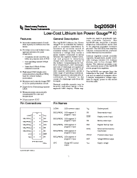 Datasheet BQ2050HSN-A308TR manufacturer TI