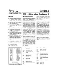 Datasheet BQ2060A-E619DBQR производства TI