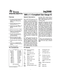 Datasheet BQ2060SS-E207-EP производства TI