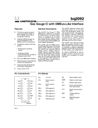 Datasheet BQ2092 manufacturer TI