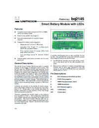 Datasheet BQ2145B- manufacturer TI