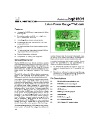 Datasheet BQ2150H manufacturer TI