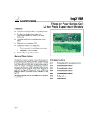 Datasheet BQ2158 manufacturer TI