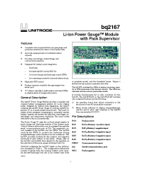 Datasheet BQ2167 manufacturer TI