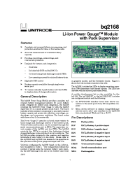 Datasheet BQ2168LMODULE manufacturer TI