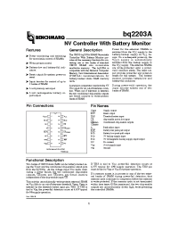 Datasheet BQ2203A manufacturer TI