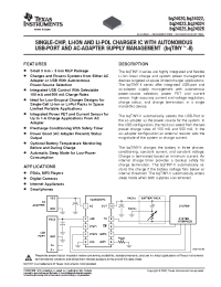 Datasheet BQ24020 manufacturer TI