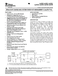 Datasheet BQ24031 manufacturer TI