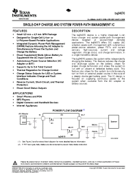 Datasheet BQ24070 manufacturer TI