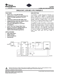 Datasheet BQ24080DRCR manufacturer TI