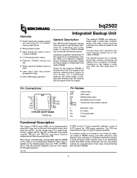 Datasheet BQ2502 manufacturer TI