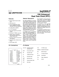 Datasheet BQ3285LF-SS manufacturer TI