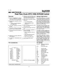 Datasheet BQ4285P- manufacturer TI