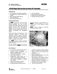 Datasheet CC1150RSTR manufacturer TI