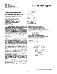 Datasheet CD14538 manufacturer TI