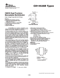 Datasheet CD14538BPWR manufacturer TI