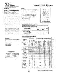 Datasheet CD4007UBF3A116 manufacturer TI