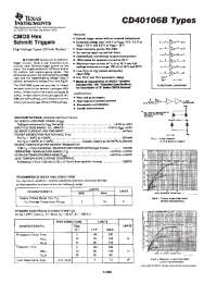Datasheet CD40106B manufacturer TI