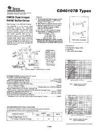 Datasheet CD40107BE manufacturer TI