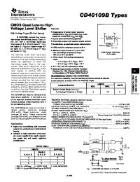 Datasheet CD40109BE производства TI
