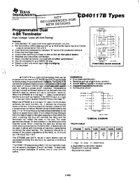 Datasheet CD40117 manufacturer TI