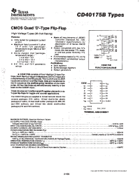 Datasheet CD40175B manufacturer TI