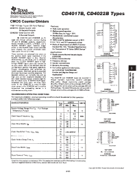 Datasheet CD4017BE manufacturer TI