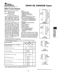 Datasheet CD4017BME4 manufacturer TI