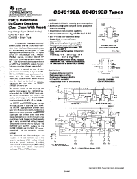 Datasheet CD40193BPWR manufacturer TI