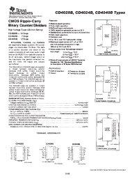 Datasheet CD4020BF manufacturer TI