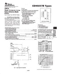 Datasheet CD40257BE manufacturer TI