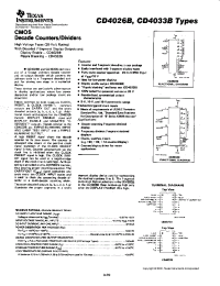 Datasheet CD4026BE manufacturer TI