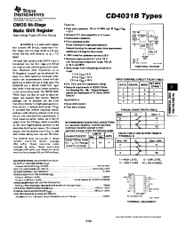 Datasheet CD4031BPW производства TI