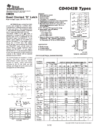 Datasheet CD4042B manufacturer TI