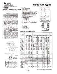 Datasheet CD4042BDR manufacturer TI