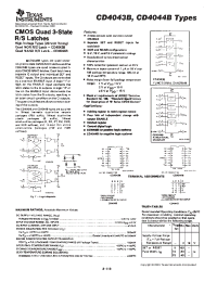 Datasheet CD4043BDR manufacturer TI