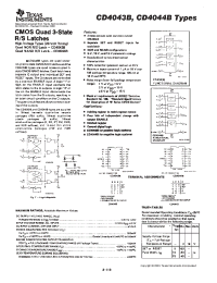 Datasheet CD4043BE производства TI