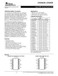 Datasheet CD4050BNSR manufacturer TI