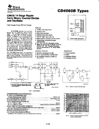 Datasheet CD4060BD manufacturer TI