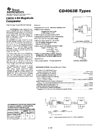 Datasheet CD4063BE производства TI