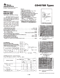Datasheet CD4078BE manufacturer TI