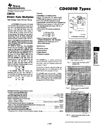 Datasheet CD4089BE manufacturer TI