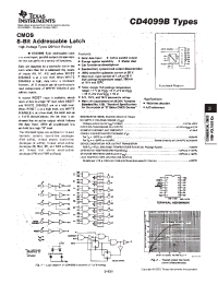 Datasheet CD4099BF3A manufacturer TI