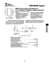 Datasheet CD4504B manufacturer TI