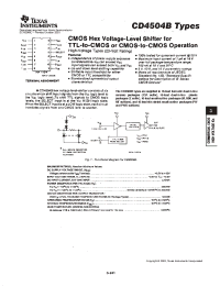 Datasheet CD4504BE manufacturer TI