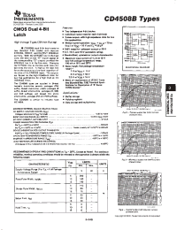 Datasheet CD4508B manufacturer TI