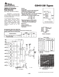Datasheet CD4512BE производства TI