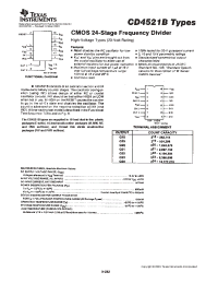 Datasheet CD4521BE manufacturer TI