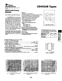 Datasheet CD4532B manufacturer TI