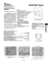 Datasheet CD4532BF3A manufacturer TI